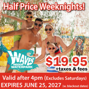 Half Price Weeknight Waterpark Admission Pass