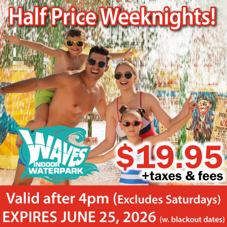 Waves Indoor Waterpark Half Price Weeknight Pass