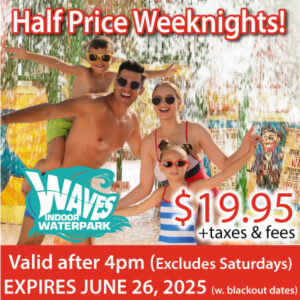 Waves Indoor Waterpark Half Price Weeknight Pass