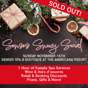 Sold Out - Senses Snowy Social - Sunday, November 16